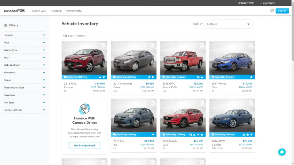 Canada Drives Shop screenshot screenshot